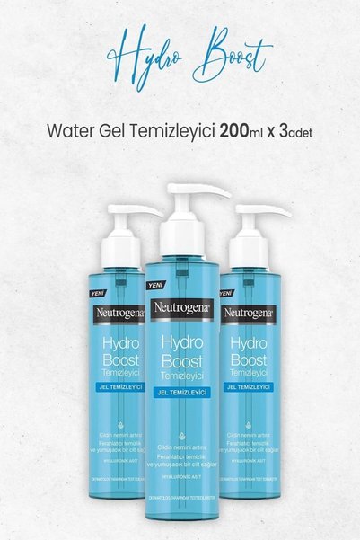 Neutrogena Hydro Boost Water Gel Cleanser 200 ml x 3 Pieces