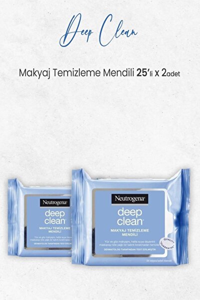 Neutrogena Deep Clean Makyaj Temizleme Mendili 25' li x 2 Adet