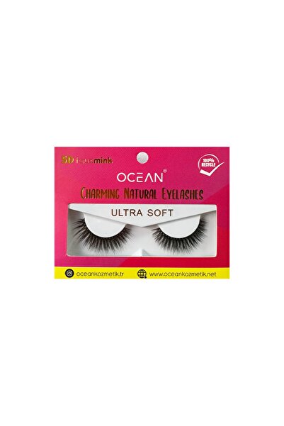 Ocean Doğal Takma Kirpik Doğal Kıl Yapısı Tekrar Uygulanabilir Kirpik