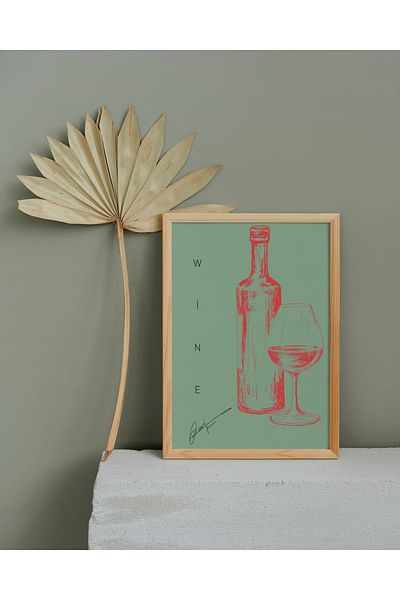 Hiruko Tasarım Atölyesi Дървена маса Premium Wine Bottle Kitchen Series No:4