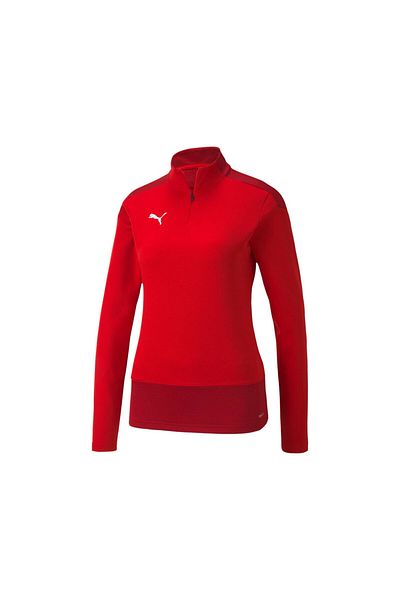 Puma Teamgoal 23 1/4 Zip Top W Women's Football Long Sleeve Training Top65693701 Red