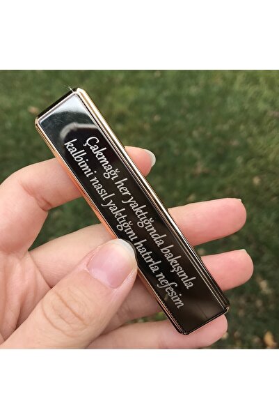 Lavinia Ticaret Kişiye Özel Çakmak Şarjlı Usb'li Elektronik Çakmak