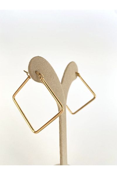 Only Vogue 2 Years Warranty Certificated Steel Gold Color Earrings