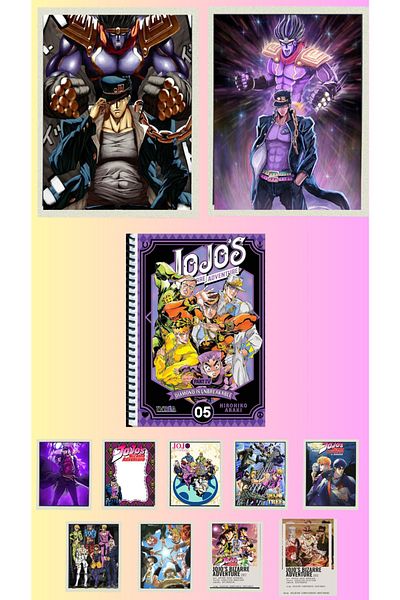 animeandyourworld jojo bizarre adventure Poster A3, 2 notebooks A4, 1 photocard, 9 photocards