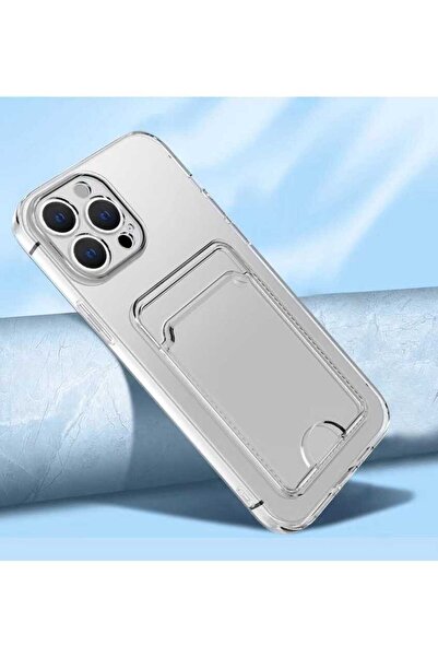Rivor iPhone 12 Pro Max Uyumlu Kartlıklı Cüzdanlı Kamera Korumalı Şeffaf Renk...