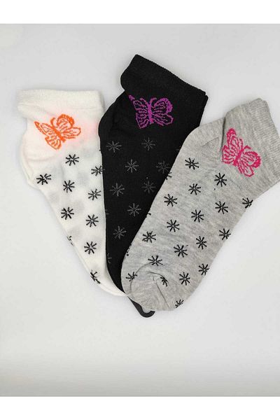 ALTUNTAŞ BUTTERFLY AND STAR PATTERNED COMBED SOCKS