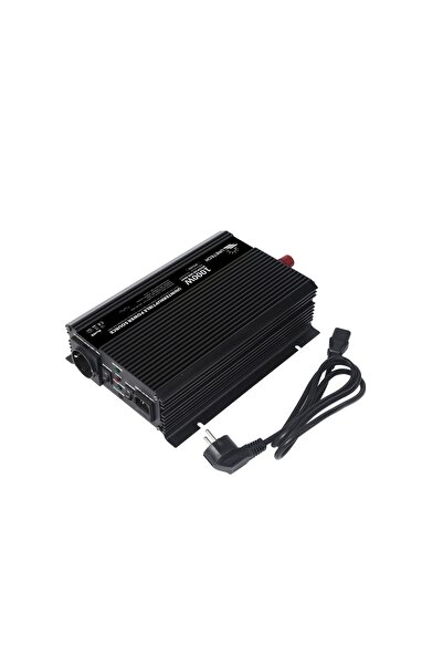 URETECH 1000 W Watt 12 V Volt Modifiye Sinüs Akü Şarjlı Ups İnverter 12Vdc-220Vac İnvertör