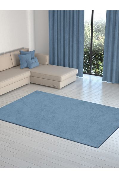Perle Lavender Color Velvet Textured Elastic Carpet Cover Daily Series