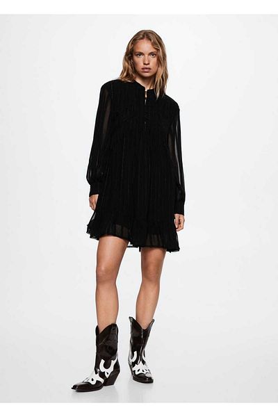 MANGO Woman Sparkly Woven Dress