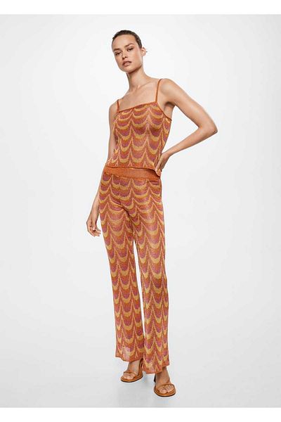 MANGO Woman Bluză din tricotaje cu model