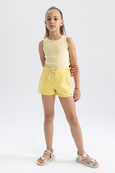 DeFacto Girl's Paperbag Cotton Shorts B0875a823hs