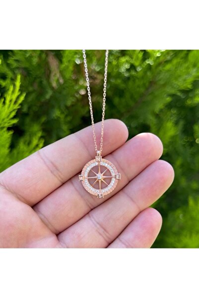 925KOLYE Pusula Kolye 925 Ayar Gümüş