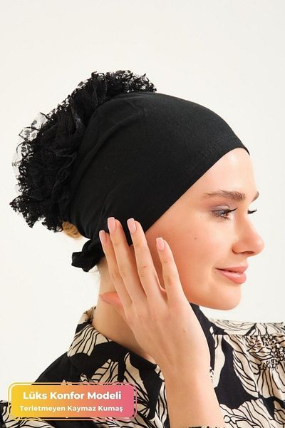 Büşra Butik Luxury Comfort Μοντέλο Lycra Αντιολισθητικό Πρακτικό Αντι-ιδρώτα Αντιολισθητικό κουλούρι Καπάκι Ειδικής Παραγωγής