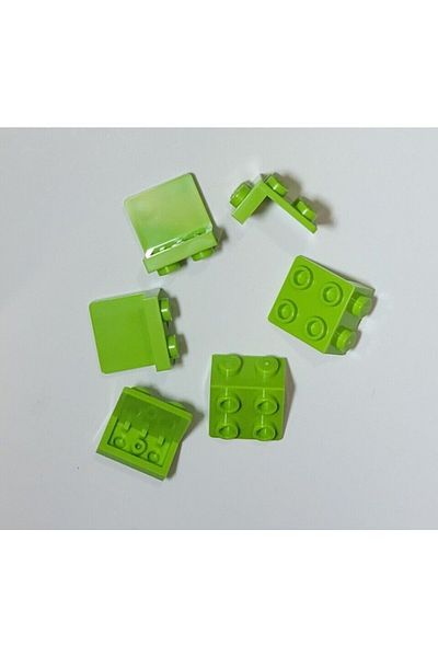 LEGO Creator MOC Connection Part Bracket 1 x 2 - 2 x 2 Pistachio Green 4 pieces to ship
