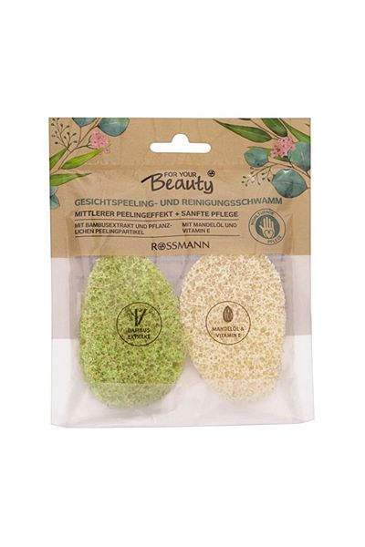 FOR YOUR BEAUTY Cleaning and Peeling Sponge - 2 Pcs - 2 Pcs