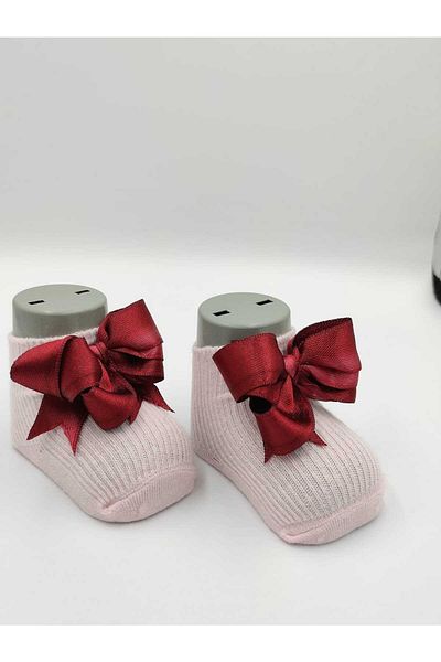 ALTUNTAŞ SINGLE NEWBORN BABY SOCKS PINK