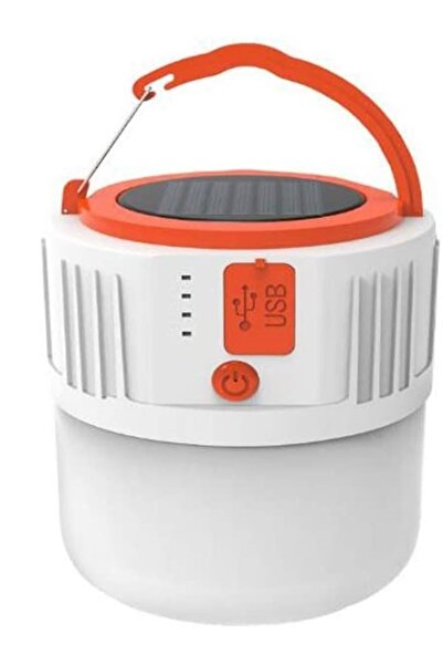 Realx Solar & USB Şarjlı Güneş Enerjili Kamp Feneri Lamba Powerbank El feneri