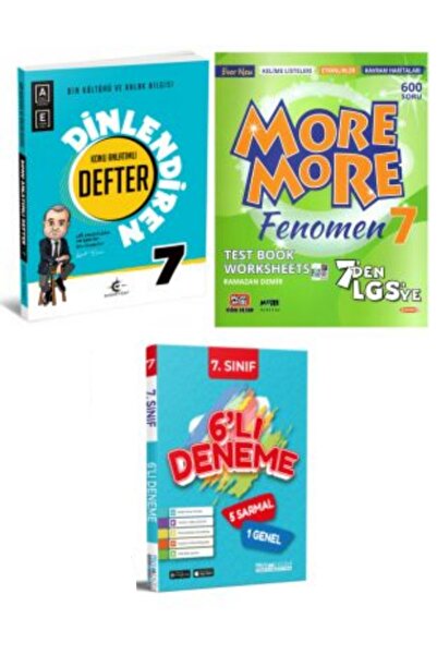 Kurmay Elt Yayınları 7.sınıf Dinlendiren Din Kültürü + Kurmay Elt More And More Fenomen+ Pruva 6Lı Genel Deneme