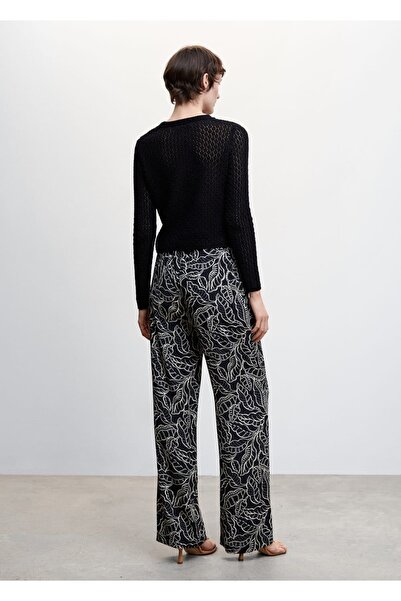 MANGO Woman Çiçekli Palazzo Pantolon