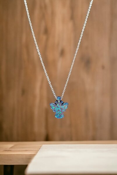 Budakoğulları 925 Ayar Gümüş Kaplama Melek Figürlü Sıkma Kehribar Gümüş Kapla...