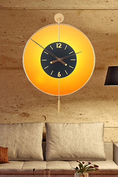 SEVİNÇ KONSEPT Tiktok Led Time 40 cm GOLD, Kablosuz Pilli Led, Modern Dekorat...