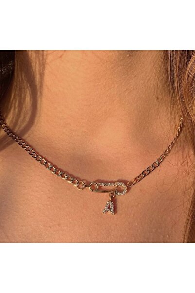 Asia by Leuvoié Asia By Leuvoie Zirkon Taşlı A Harfli Çengel Kolye