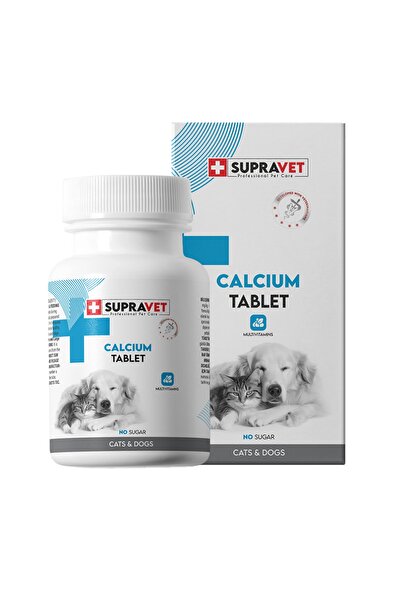Supravet Calcium Kedi ve Köpekler İçin Kalsiyum Tablet 75 Adet