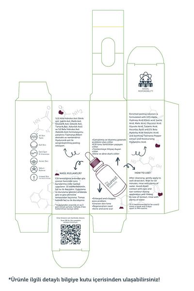 The Purest Solutions Aha & Bha Revitalizing & Skin Tone Equalizing Red Peeling Skin Serum 30 Ml (aha 10% + Bha 2%)