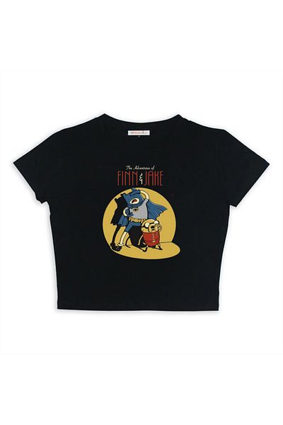 Touz Blunt Blunt Adventure Time Finn And Jake τυπωμένο μαύρο καλλιέργεια
