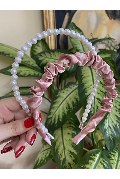 CSR AKSESUAR Комплект от 2 сатенени и перлени диадеми