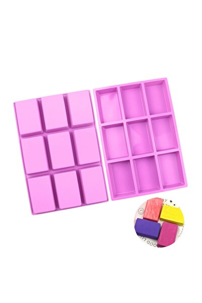 Getshop Alışveriş Pazarı Dikdörtgen Silikon Kalıp Sabun Mum Epoksi Fırın ve Kek Kalıbı GT-361