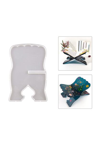 Getshop Alışveriş Pazarı Epoksi Rahle Silikon Kalıbı Kitap Standı Tekli