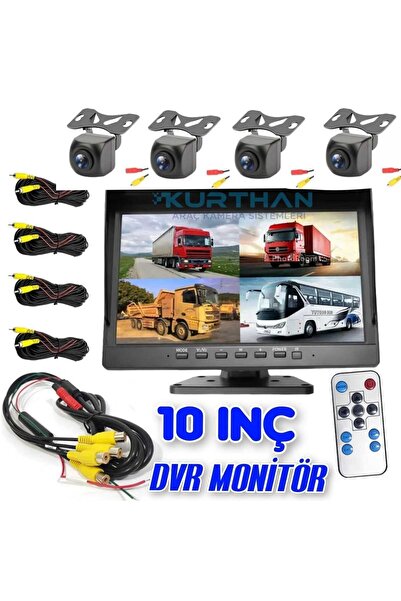 Twogo TARIMSAL VE TİCARİ ARAÇLARA UYUMLU 10 İNÇ DVR MONİTÖR VE 4 ADET 170 DER...