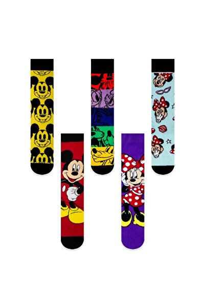 Vitamin Çorap Set of 5 Mickey Mouse Colorful Socks