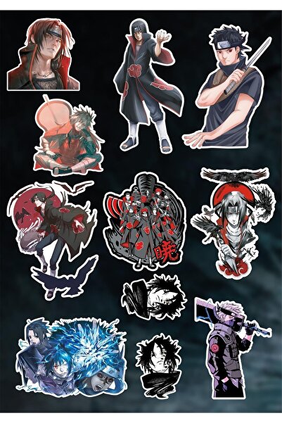 Anime Marketi مجموعة ملصقات الكمبيوتر المحمول إيتاشي - ناروتو - كاكاشي أنيمي ...