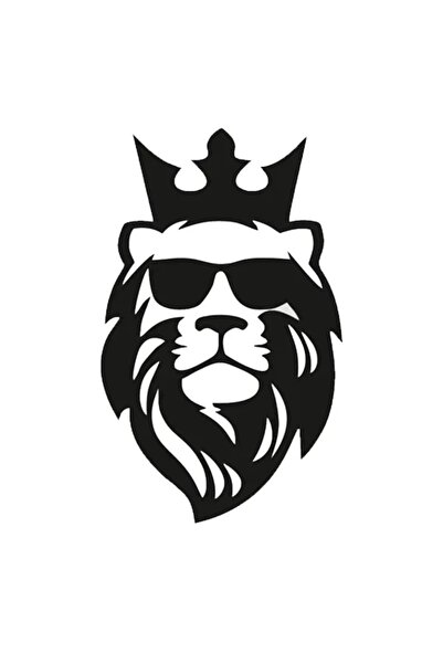 TSC Lion Car Sticker Label Black Color 18CM