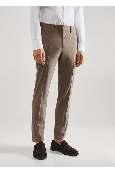 MANGO Man Super Slim Fit Fabric Trousers