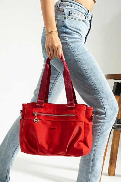 YOGII Geantă de mână și de umăr, impermeabilă, originală, din țesătură neagră...