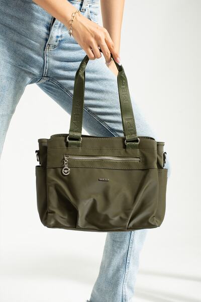 YOGII Lova Multi-Pocket Functional Luxury Γυναικείο Μαύρο Αλεξίπτωτο Πανί Γνή...