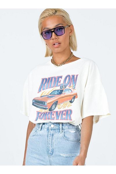 Jose Clothing Μπλουζάκι Unisex Oversize από οργανικό βαμβάκι με λευκή στάμπα - κοντομάνικο
