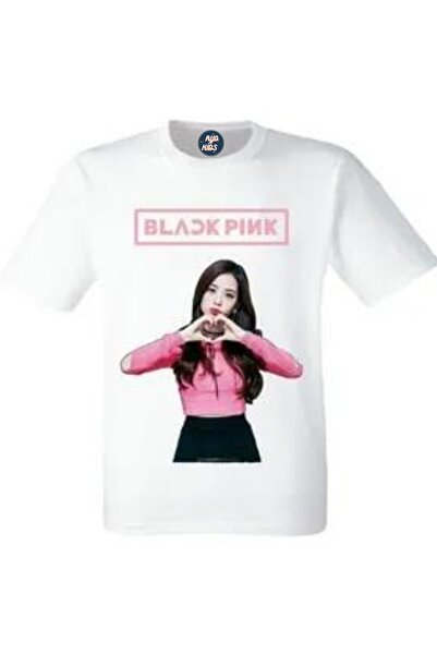 RYO FASHİON Tricou alb unisex cu mânecă scurtă BLACK PINK GROUP cu imprimeu p...