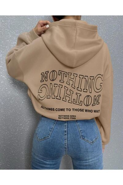 MOONBULL NIŠTA NA LEĐIMA ISPISANO K Sa kapuljačom OVERSIZED DUKSETRICA