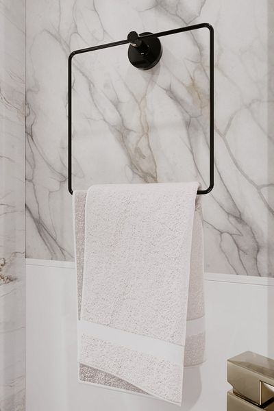 boz concept home Αυτοκόλλητη τετράγωνη θήκη για πετσέτες χεριών και προσώπου Organizer μπάνιου Αξεσουάρ μπάνιου