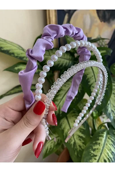 CSR AKSESUAR Gathered, Glittering, Pearl Crown Set