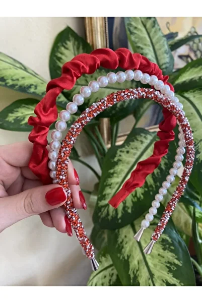 CSR AKSESUAR Gathered, Glittering, Pearl Crown Set