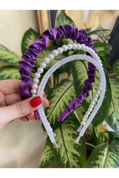 CSR AKSESUAR Gathered, Glittering, Pearl Crown Set