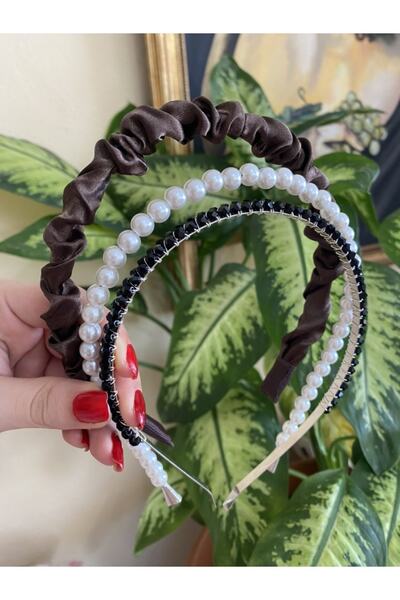 CSR AKSESUAR Gathered, Glittering, Pearl Crown Set