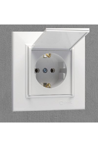 MAKEL Karea White Covered Grounded Socket57001029