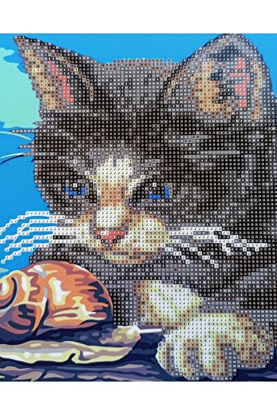 MENTAŞ BONCUKLU TAŞLI MOZAİK ELMAS GOBLEN BOYAMA TABLO RESİM PUZZLE DIAMOND P...