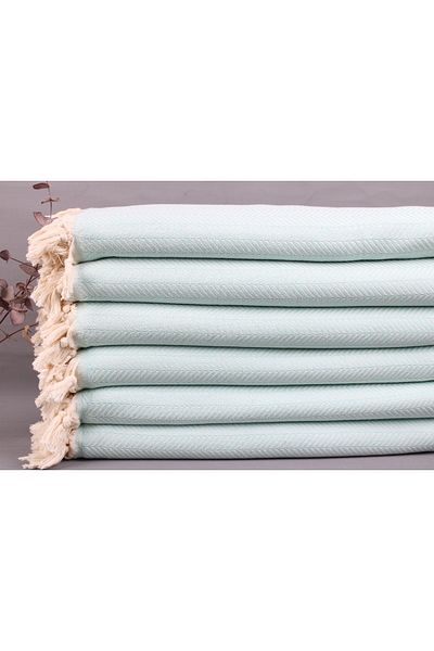 Kayra Export بيكيه نعناع 190x230 سم قطن بيكيه غطاء رقيق